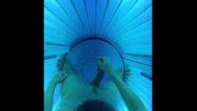 Wanking in Tanning Salon