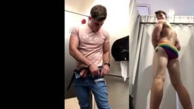 wanking in public toilet