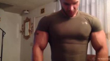 Beefy big posing