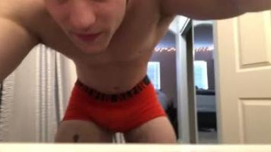 Young bodybuilder posing