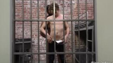 White twink fucked in Prison