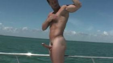 Marco Blaze posing on a boat