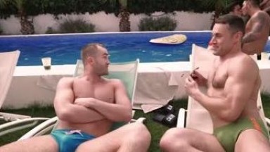 Jackson and Allen pool party