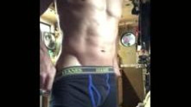 Tommy shows off and jerks off