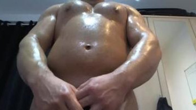 Beefy amateur bodybuilder