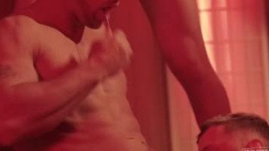 Double penetration in sauna