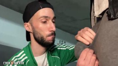 Cock sucking in public garage