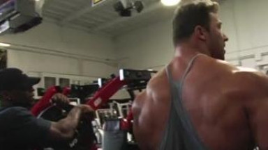 Gunter posing in gym