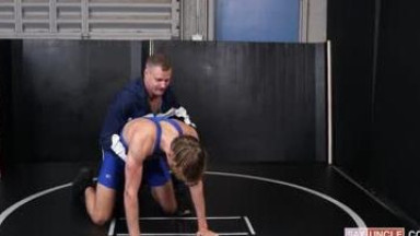 Wrestling coach fucks his trainee