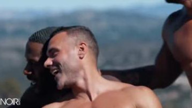 Four Hunks in Interracial Foursome