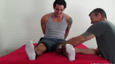 Hot guy tickled