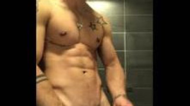Cute muscle guy jackoff