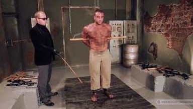 Muscular Russian slave undergoes brutal torture