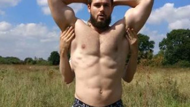 Muscle Worship Outside