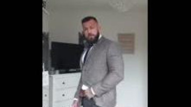 British bearded stud strips and jerks off