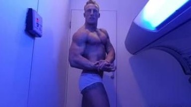 Stronh hunk enjoying himself