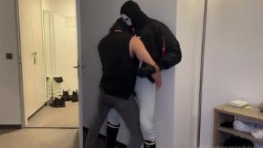 Masked master with huge cock