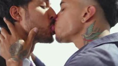 Two stylish latin businessmen have a good deal and very hot sex