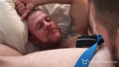 Two scruffy hunks breed