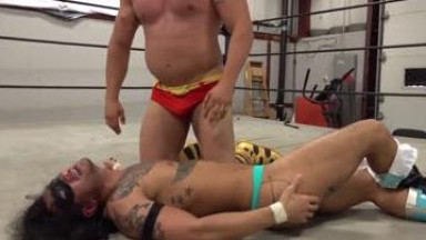 Nude Superhero wrestling