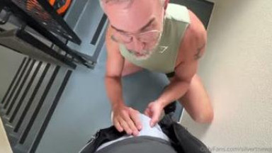 Biker cock sucked public