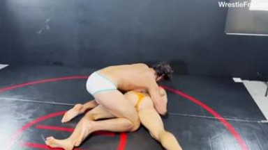 Lads wrestling