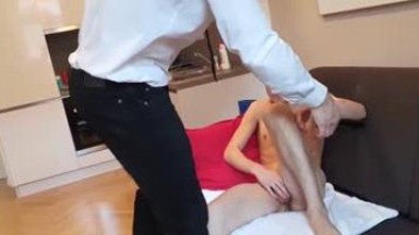 Matthew gets spanked for jerking off