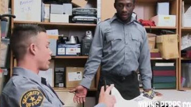 Guard presses his fellow Guard