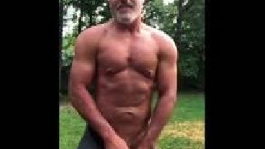 Mature gay jerking off