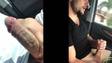 Jerk off in the car