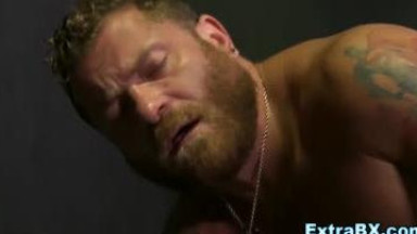 Tattooed hunks shagging
