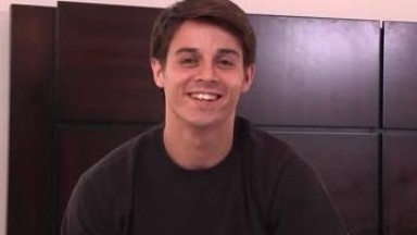 Handsome gay jerking