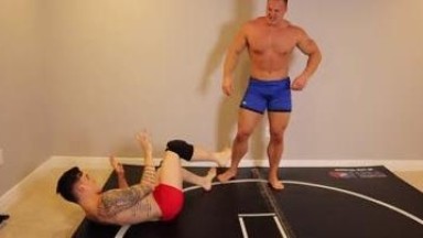 Two muscle wrestlers