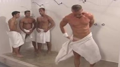 Shower gangbang