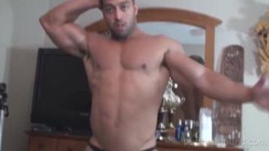 wrestling and spanking big guy